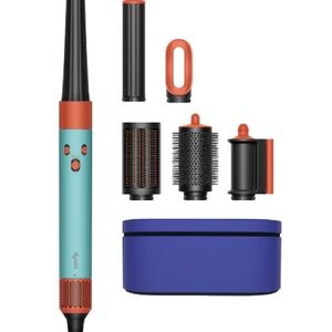 Dyson Hair Styling Set with Blue Case and Orange Accents